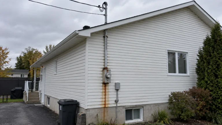 Maison avec un mât d'entrée électrique à remplacer